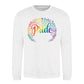 Pride Floral Script Wreath Pride Month Unisex Sweatshirt