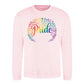 Pride Floral Script Wreath Pride Month Unisex Sweatshirt