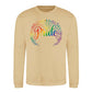 Pride Floral Script Wreath Pride Month Unisex Sweatshirt