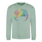 Pride Floral Script Wreath Pride Month Unisex Sweatshirt