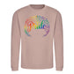 Pride Floral Script Wreath Pride Month Unisex Sweatshirt