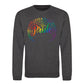 Pride Floral Script Wreath Pride Month Unisex Sweatshirt