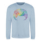 Pride Floral Script Wreath Pride Month Unisex Sweatshirt