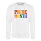 Pride Month Bold Rainbow Block Slogan Unisex Sweatshirt