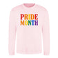 Pride Month Bold Rainbow Block Slogan Unisex Sweatshirt