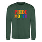 Pride Month Bold Rainbow Block Slogan Unisex Sweatshirt
