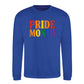 Pride Month Bold Rainbow Block Slogan Unisex Sweatshirt