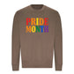 Pride Month Bold Rainbow Block Slogan Unisex Sweatshirt