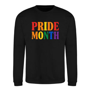 Pride Month Bold Rainbow Block Slogan Unisex Sweatshirt