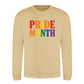 Pride Month Bold Rainbow Block Slogan Unisex Sweatshirt
