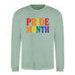 Pride Month Bold Rainbow Block Slogan Unisex Sweatshirt