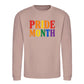 Pride Month Bold Rainbow Block Slogan Unisex Sweatshirt