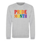 Pride Month Bold Rainbow Block Slogan Unisex Sweatshirt