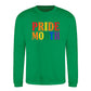 Pride Month Bold Rainbow Block Slogan Unisex Sweatshirt