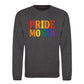 Pride Month Bold Rainbow Block Slogan Unisex Sweatshirt