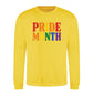 Pride Month Bold Rainbow Block Slogan Unisex Sweatshirt
