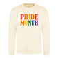 Pride Month Bold Rainbow Block Slogan Unisex Sweatshirt