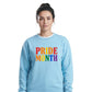 Pride Month Bold Rainbow Block Slogan Unisex Sweatshirt