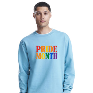 Pride Month Bold Rainbow Block Slogan Unisex Sweatshirt