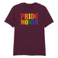 Pride Month Statement Rainbow Typography Unisex T-Shirt Pride Day LGBTQ