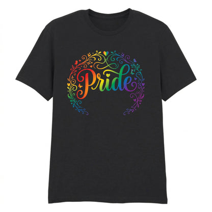 Pride Script Circle Simple Style Casual Unisex T Shirt Pride Day LGBTQ