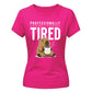 Professionally Tired Capybara Funny Slogan Ladies T-shirts