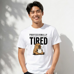 Professionally Tired Capybara Funny Slogan Unisex T-Shirt