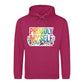 Proudly Myself Floral Rainbow Pride Month Unisex Hoodie
