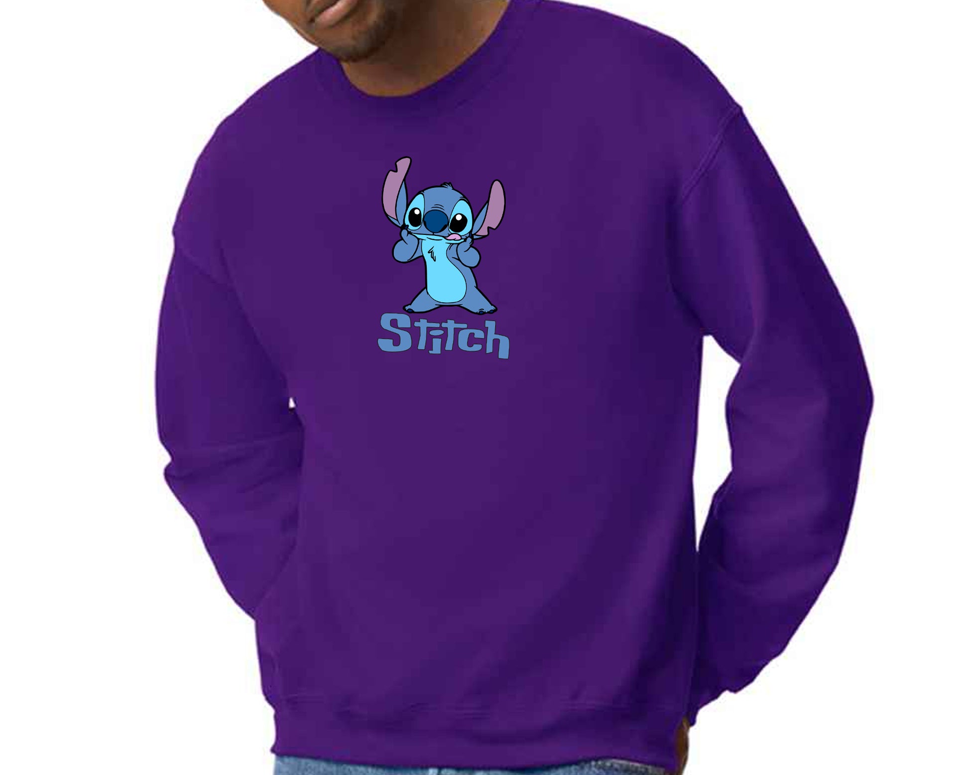 Stitch Sweatshirt, Cozy Pullover with Cute Lilo & Stitch Graphic Jumper, Classic Fit for Women & Men M8404