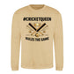#Queen Rules The Game Women Cricket Printed Unisex Sweatshirt - T20 Womens World Cup