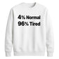 Quirky Percent Slogan Typography Printed Unisex Sweatshirt