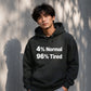 Quirky Percent Slogan Typography Print Unisex Hoodie