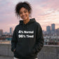Quirky Percent Slogan Typography Print Unisex Hoodie