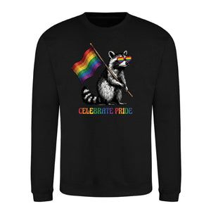 Raccoon Heart Shades Pride Month Unisex Sweatshirt