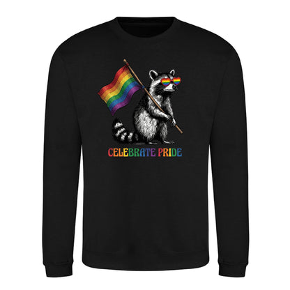 Raccoon Heart Shades Pride Month Unisex Sweatshirt