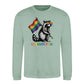 Raccoon Heart Shades Pride Month Unisex Sweatshirt
