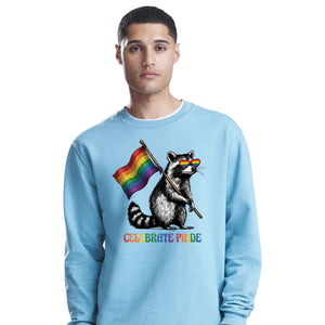 Raccoon Heart Shades Pride Month Unisex Sweatshirt