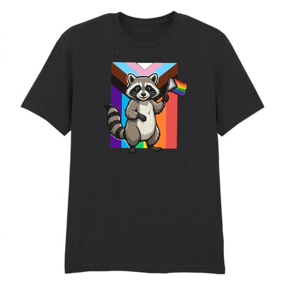 Raccoon Pride Flag Illustration Pride Month Unisex T Shirt