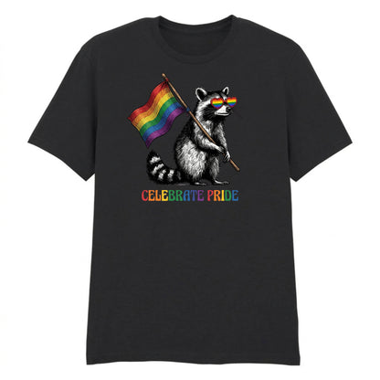 Raccoon Pride Flag Streetwear Art Style Unisex T Shirt Happy Pride Day