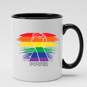 Rainbow Power Pride Mug, Best Gay Dad Ever Mug, Human Pride Mug, Gift for Pride Month, LGBTQ Mug