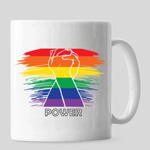 Rainbow Power Pride Mug, Best Gay Dad Ever Mug, Human Pride Mug, Gift for Pride Month, LGBTQ Mug