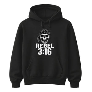 Rebel 3:16 Skull Wrestling Unisex Hoodie