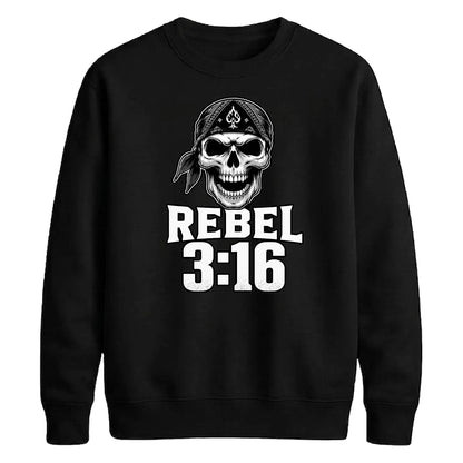 Rebel 3:16 Skull Wrestling Unisex Sweatshirt