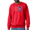 Stitch Ohana Means Family Sweatshirt, Family Quote Pullover for Adults & Teens, Lilo & Stitch Lovers Gift M8405