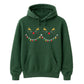 Reindeer Christmas Lights Graphic Unisex Hoodie