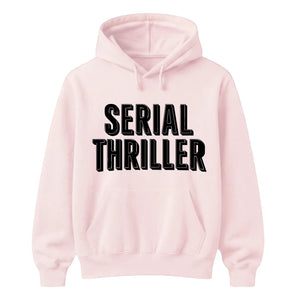 Retro 3D Block Text Serial Thriller Graphic Unisex Hoodie