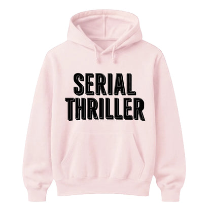 Retro 3D Block Text Serial Thriller Graphic Unisex Hoodie