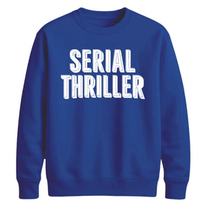 Retro 3D Block Text Serial Thriller Graphic Unisex Sweatshirt