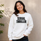 Retro 3D Block Text Serial Thriller Graphic Unisex Sweatshirt
