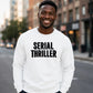 Retro 3D Block Text Serial Thriller Graphic Unisex Sweatshirt